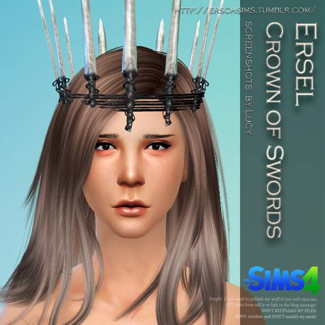 Sims 4 Crown of Swords by Ersel at ErSch Sims