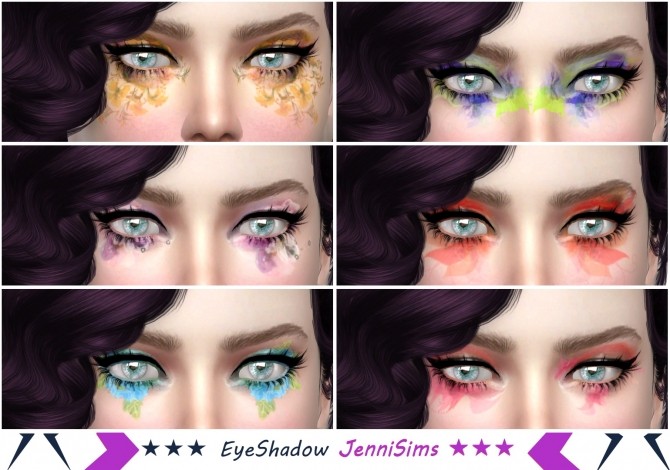 Sims 4 EyeShadow Fantasy Flowers at Jenni Sims