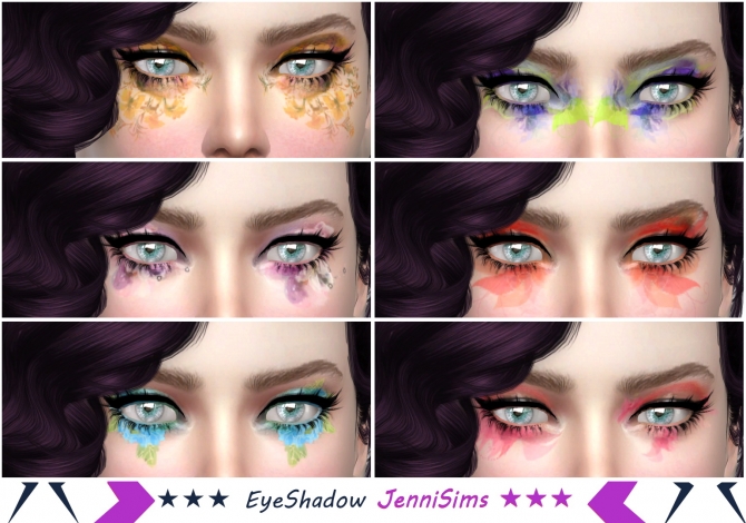 EyeShadow Fantasy Flowers at Jenni Sims » Sims 4 Updates