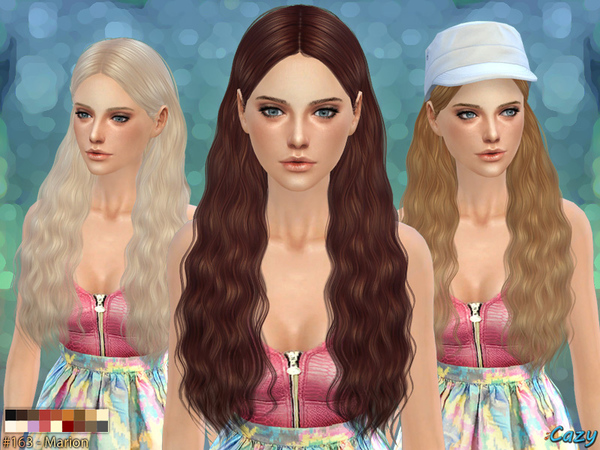 Sims 4 Marion Female Hair by Cazy at TSR