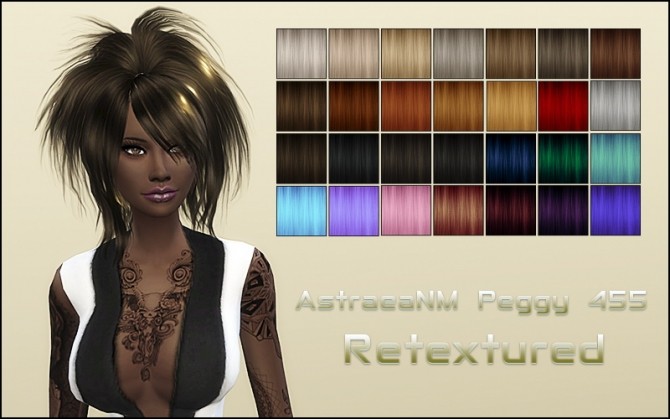 Sims 4 AstraeaNM Peggy 455 hair retextured at Nylsims