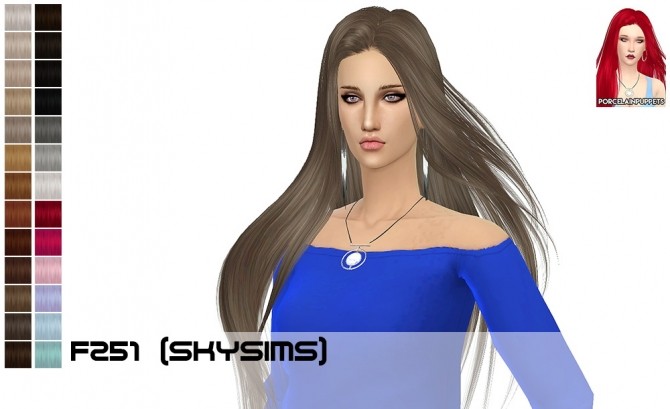 Sims 4 Skysims 250 + 251 hair retextures at Porcelain Warehouse