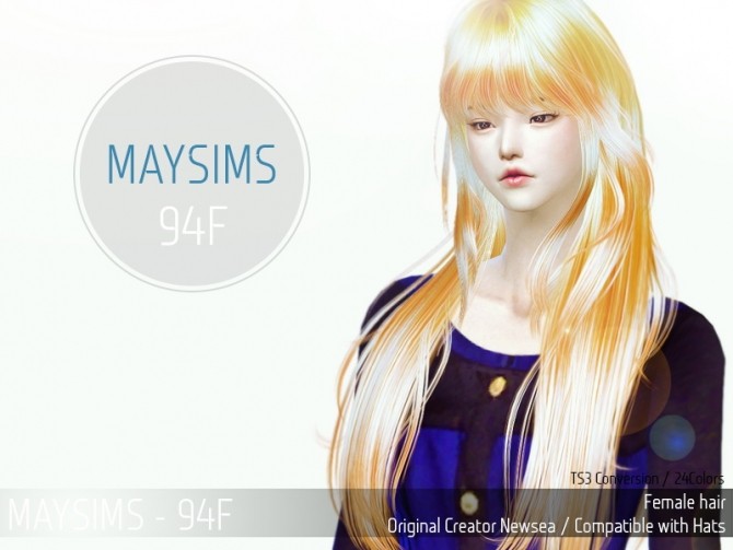 Sims 4 Hair 94F (Newsea) at May Sims