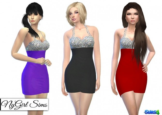 Sims 4 Glitter Top Mini Dress at NyGirl Sims