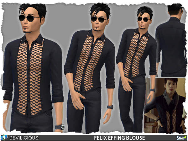 Sims 4 Felix Effing Blouse by Devilicious at TSR