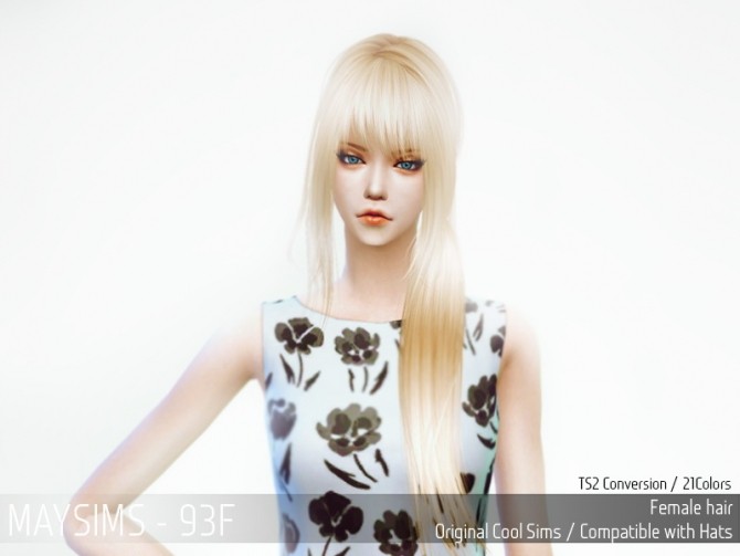 Sims 4 Hair 93F (CoolSims) at May Sims
