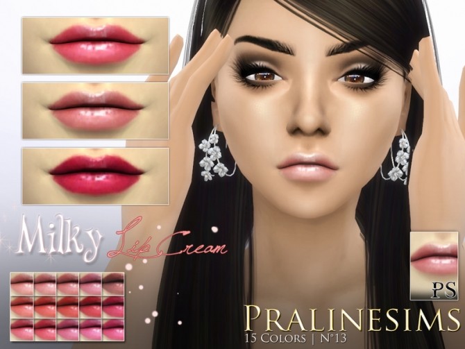 Sims 4 Milky Lip Cream Duo (+Teeth) by Pralinesims at TSR