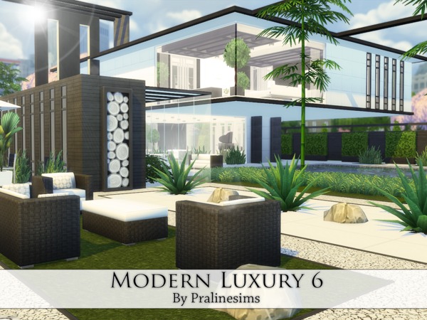 Sims 4 Modern Luxury 6 house by Pralinesims at TSR