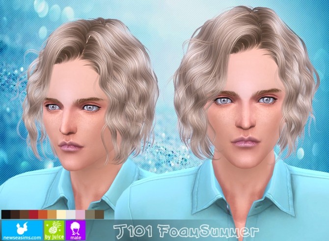 Sims 4 J101 Foam Summer hair males (Pay) at Newsea Sims 4