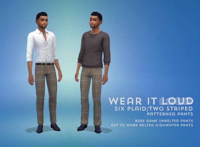 Sims 4 Patterned pants at Baufive – b5Studio