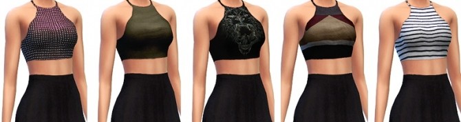 Sims 4 Cropped Halter Tops at Marvin Sims