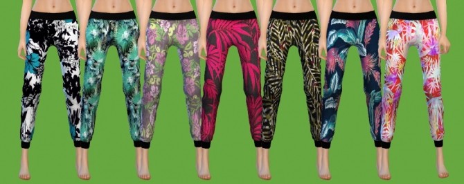 Sims 4 Pants with prints at Tukete