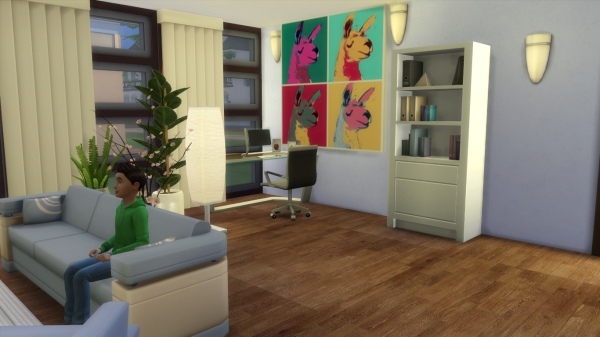 Sims 4 Modern Bungalow by MadameChaos at Blacky’s Sims Zoo