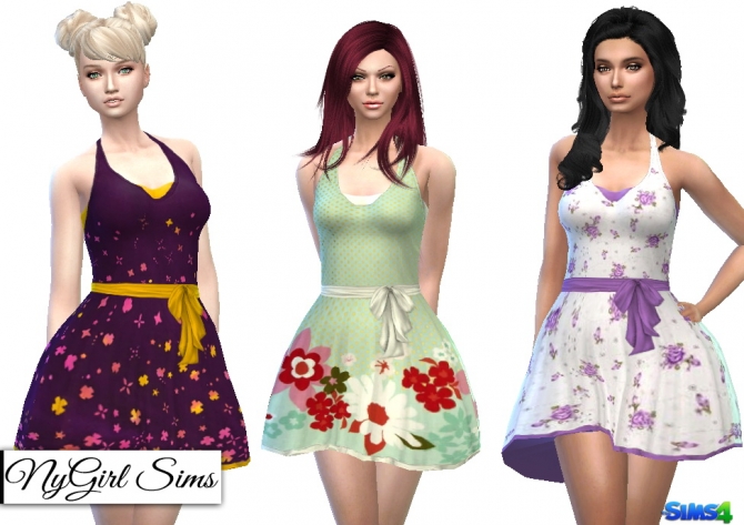 Layered Racerback Dress at NyGirl Sims » Sims 4 Updates