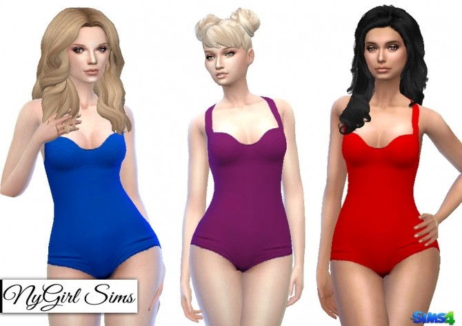 Sims 4 Open Back Halter Swimsuit at NyGirl Sims