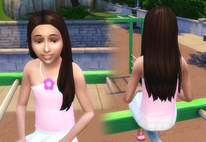 Sims 4 Glossy Hair for Girls at My Stuff