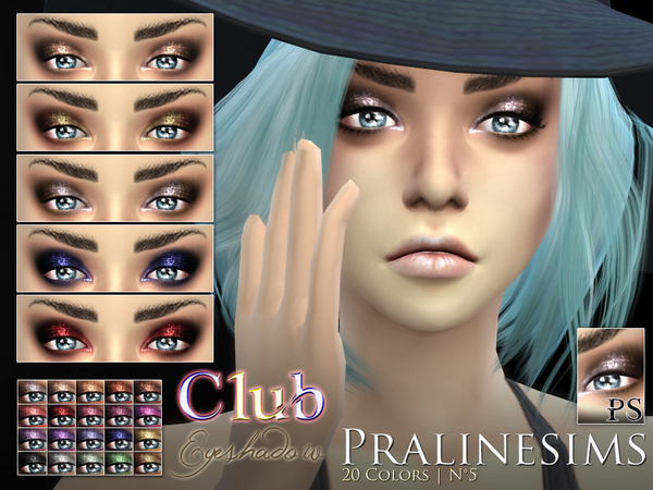 Sims 4 Club Eyeshadow by Pralinesims at TSR