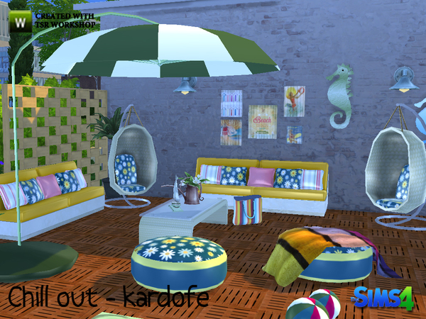 Sims 4 Chill out set by kardofe at TSR