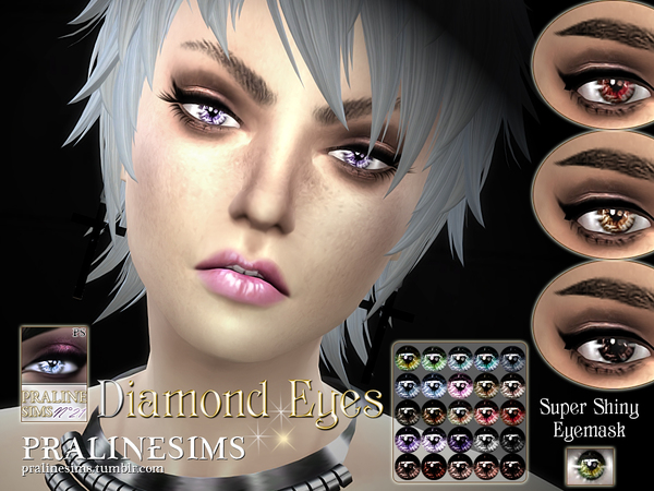 Sims 4 Diamond Eyes by Pralinesims at TSR