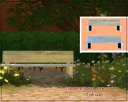Sims 4 Street benches for the garden at Sims by Mulena