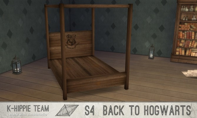 Sims 4 Back to Hogwarts 7 Scottish Beddings vol 2 and 1 Expecto Bedframe at K hippie