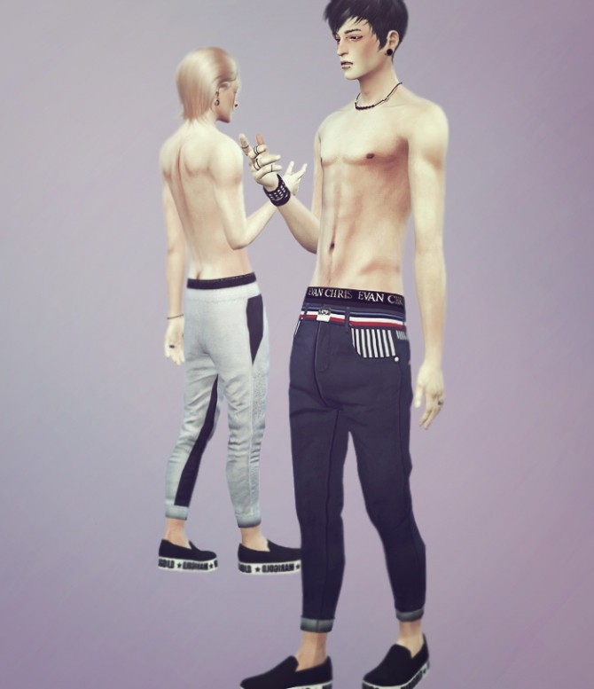 Sims 4 10 Baggy Cropped Pants at KK Sims