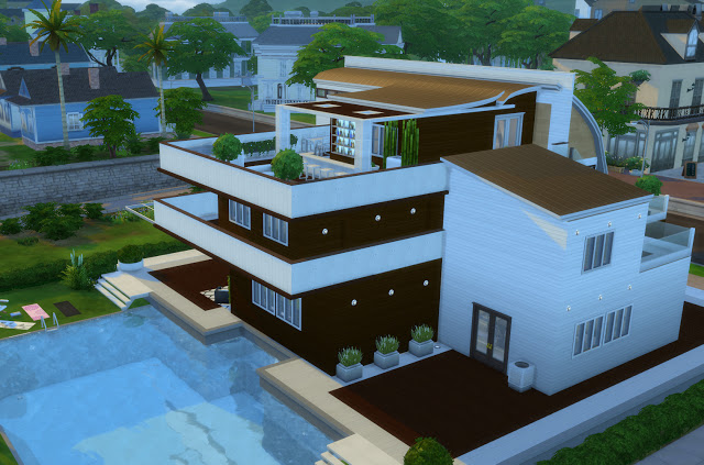 Sims 4 Altea House by Mary Jiménez at pqSim4