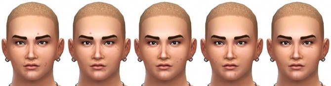 Sims 4 Zits as Face Details and Blush at Down in Simsland