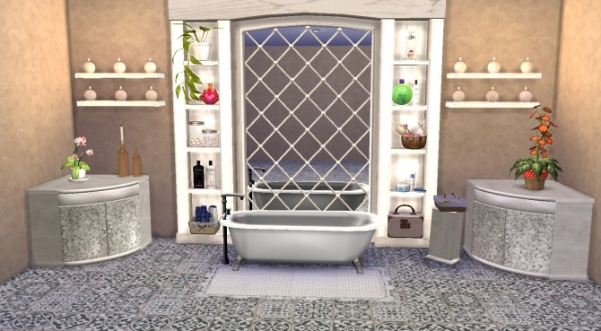 Sims 4 Amber tree bathroom recolor at My little The Sims 3 World