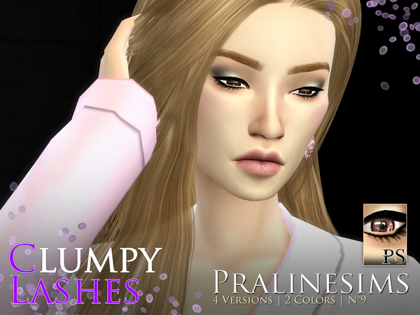 Sims 4 Clumpy Lashes Pack by Pralinesims at TSR