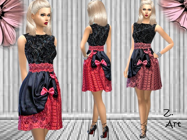 Sims 4 Vintage dress by Zuckerschnute20 at TSR