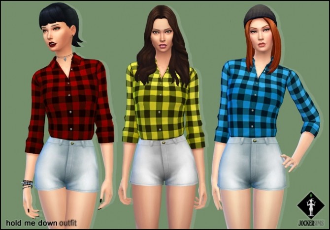 Sims 4 Hold Me Down Outfit at Jocker Sims