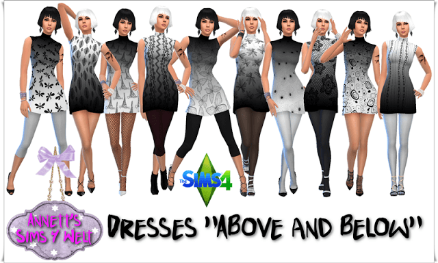 Sims 4 Above and Below Dress at Annett’s Sims 4 Welt
