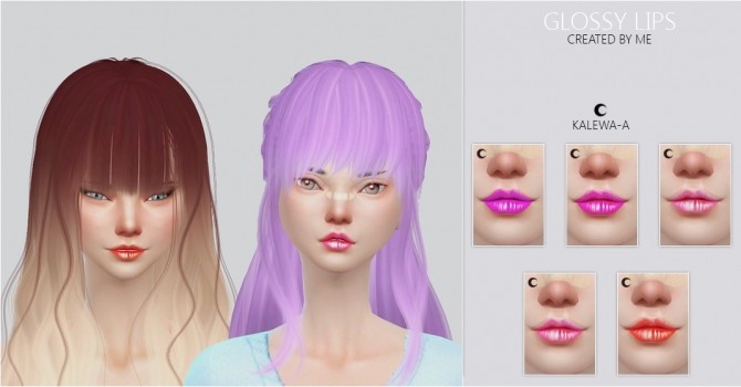 Sims 4 Glossy Lips at Kalewa a
