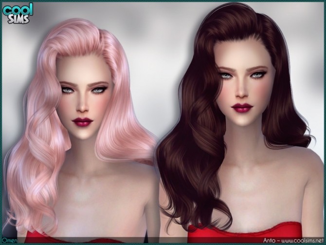 Sims 4 Anto Omen Hair by Alesso at TSR