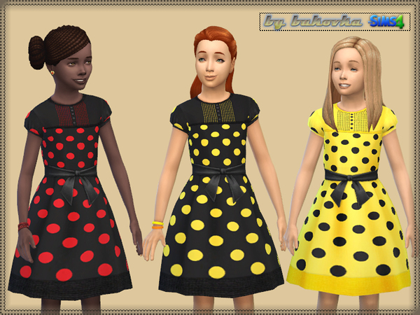 Sims 4 Polka & Dress by bukovka at TSR
