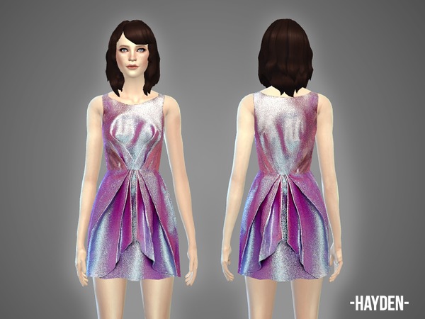 Sims 4 Hayden dress by April at TSR