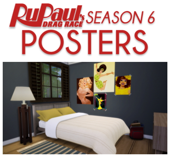 Sims 4 RuPaul’s Drag Race Season 6 Posters at Marvin Sims
