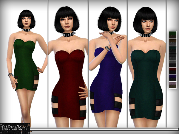 Sims 4 Cut Out Mini Dress by DarkNighTt at TSR