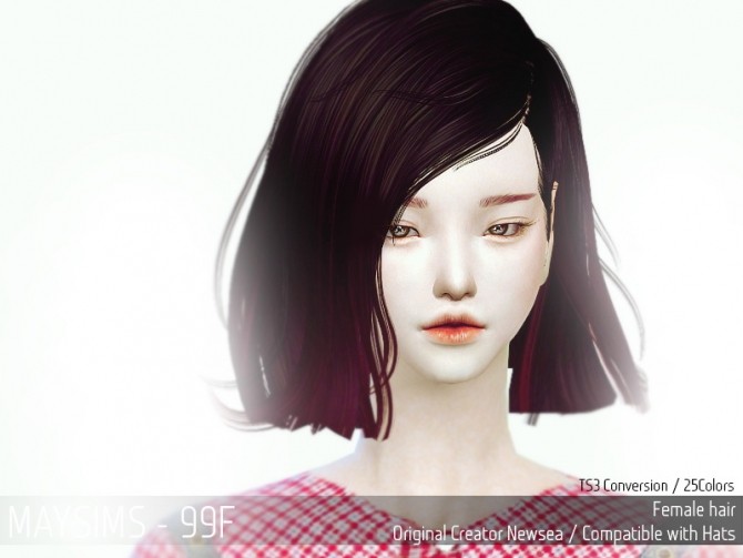 Sims 4 Hair 99F (Newsea) at May Sims