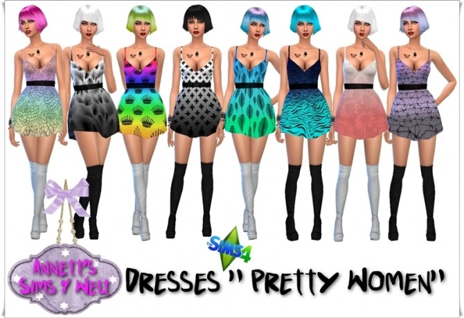 Sims 4 Pretty Women Dresses at Annett’s Sims 4 Welt