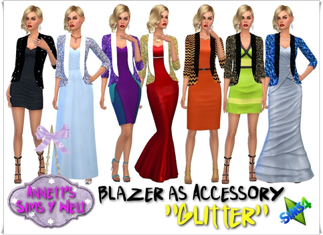 Sims 4 21 Blazers as Accessory at Annett’s Sims 4 Welt