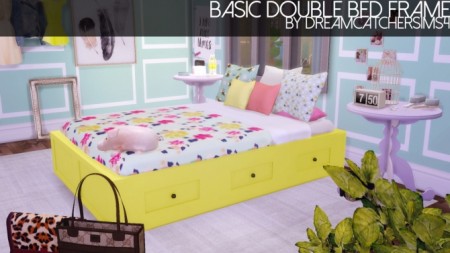 Basic Double Bed Mesh Frame Only at DreamCatcherSims4