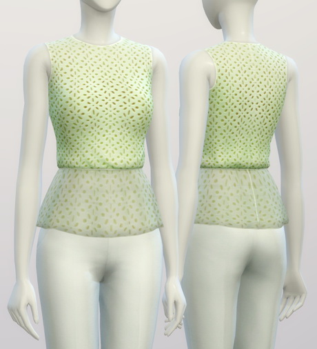 Sims 4 Peplum blouse at Rusty Nail