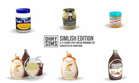 8-3 Studio’s Rye Bread Morning Conversion Set in Simlish at Oh My Sims 4
