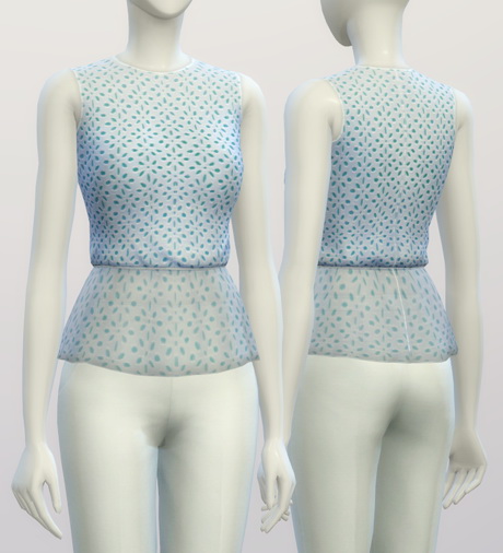 Sims 4 Peplum blouse at Rusty Nail