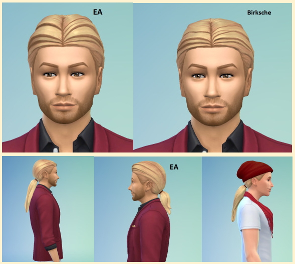 Sims 4 Larger Ponytail and Mediumwavy Edit at Birksches Sims Blog
