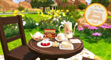 8-3 Studio’s Grace Brunch Set Conversion in Simlish at Oh My Sims 4