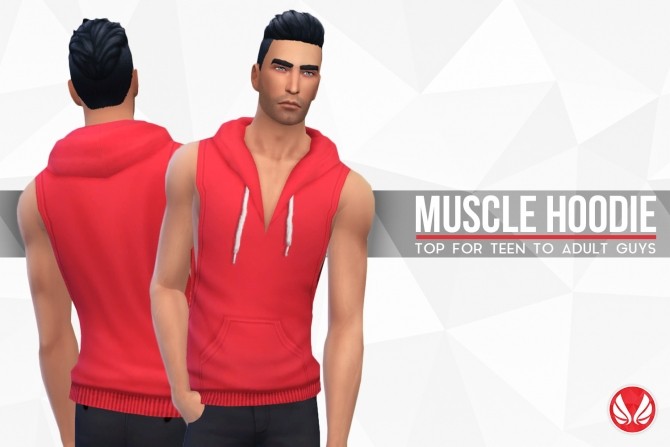 Sims 4 Muscle Hoodie at Simsational Designs