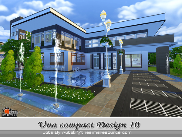 Sims 4 Una Compact Design 10 house by autaki at TSR